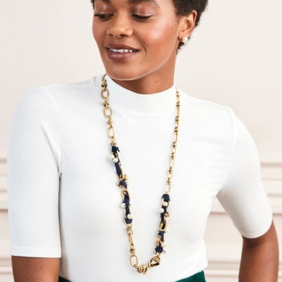 Stella and Dot French twist ribbon necklace - Picture 1 of 14
